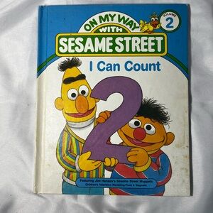 Vintage 1989 I Can Count 2‎ Jim Henson Sesame Street Muppets Hard Cover Book
